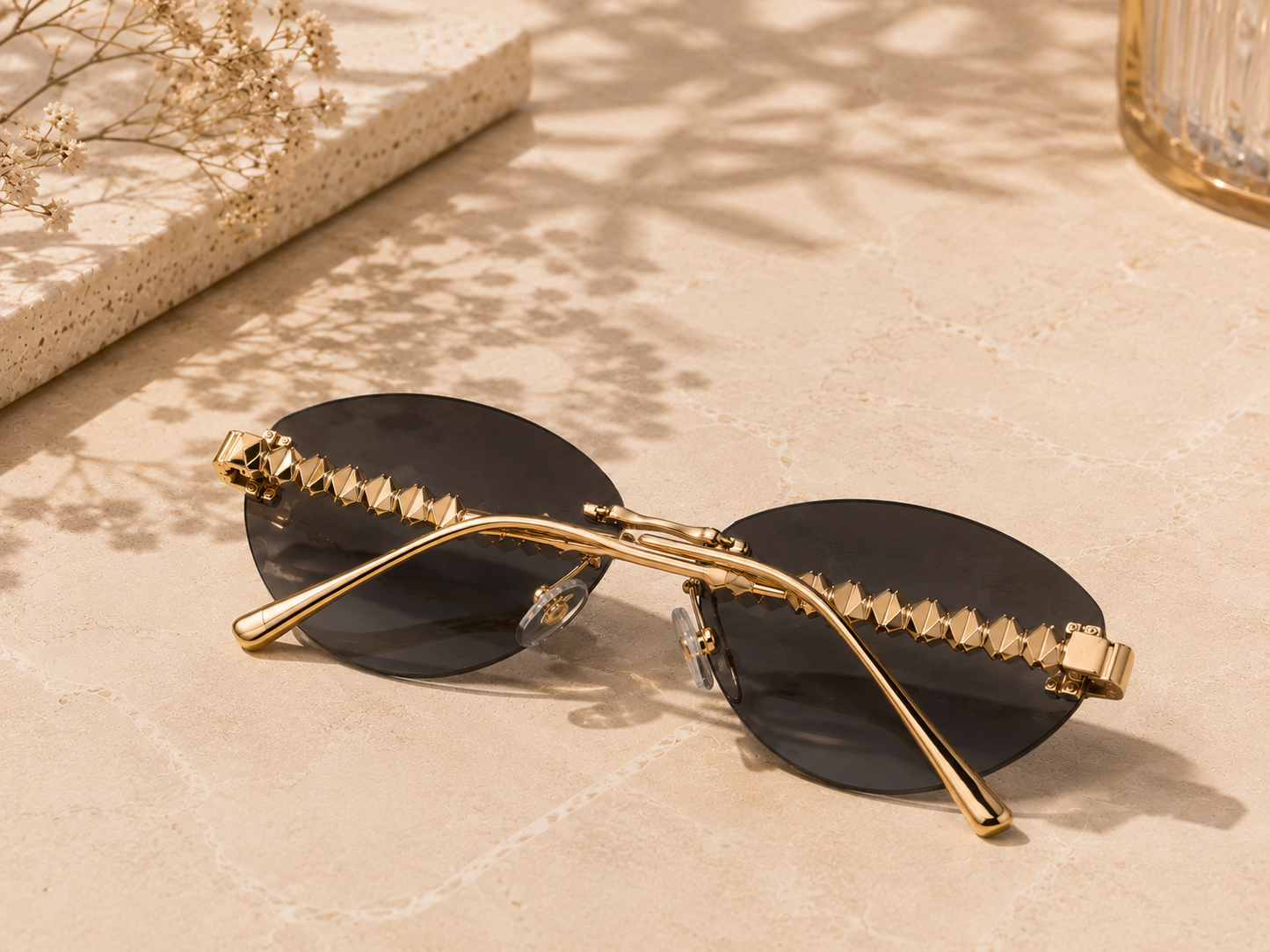 Rimless Cat-Eye Sunglasses – Effortless Luxury