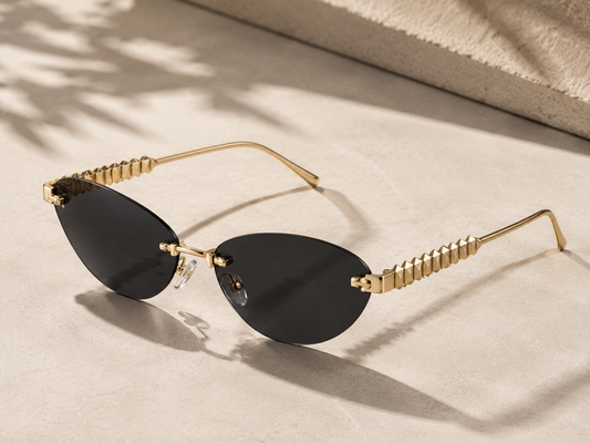 Rimless Cat-Eye Sunglasses – Effortless Luxury